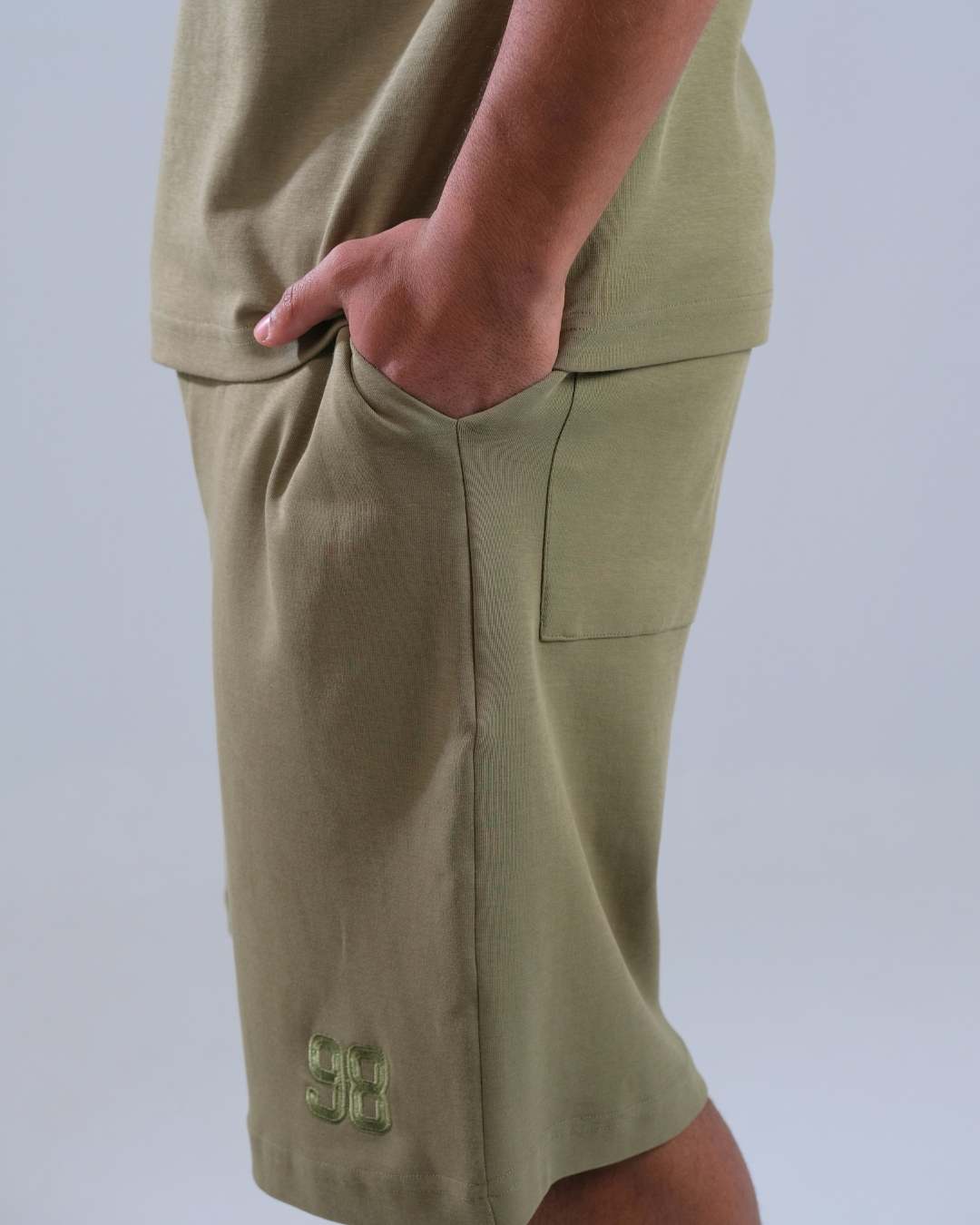 oversized Fit Tee And Short 98 OLIVE