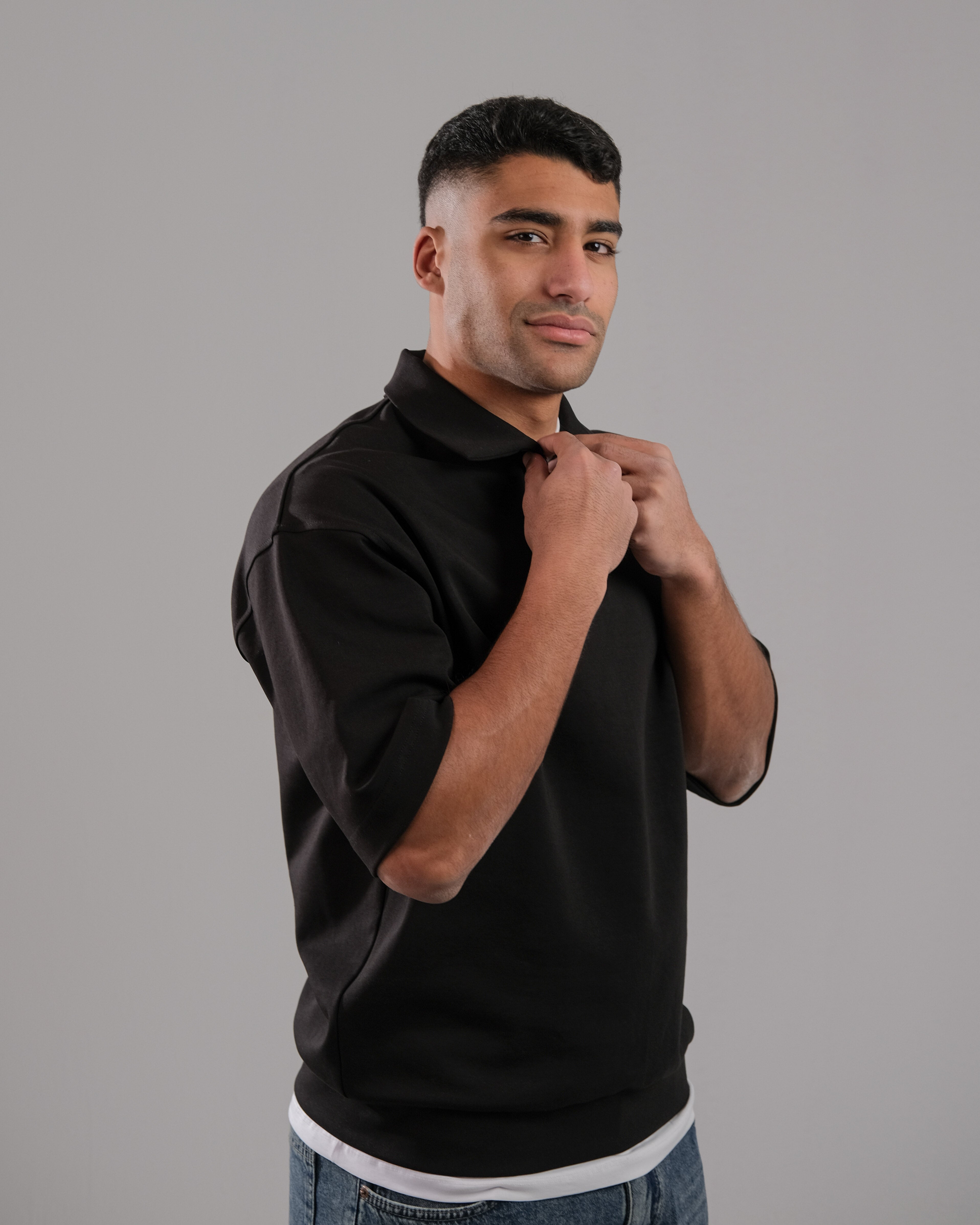Basic Half Zipper T-Shirt