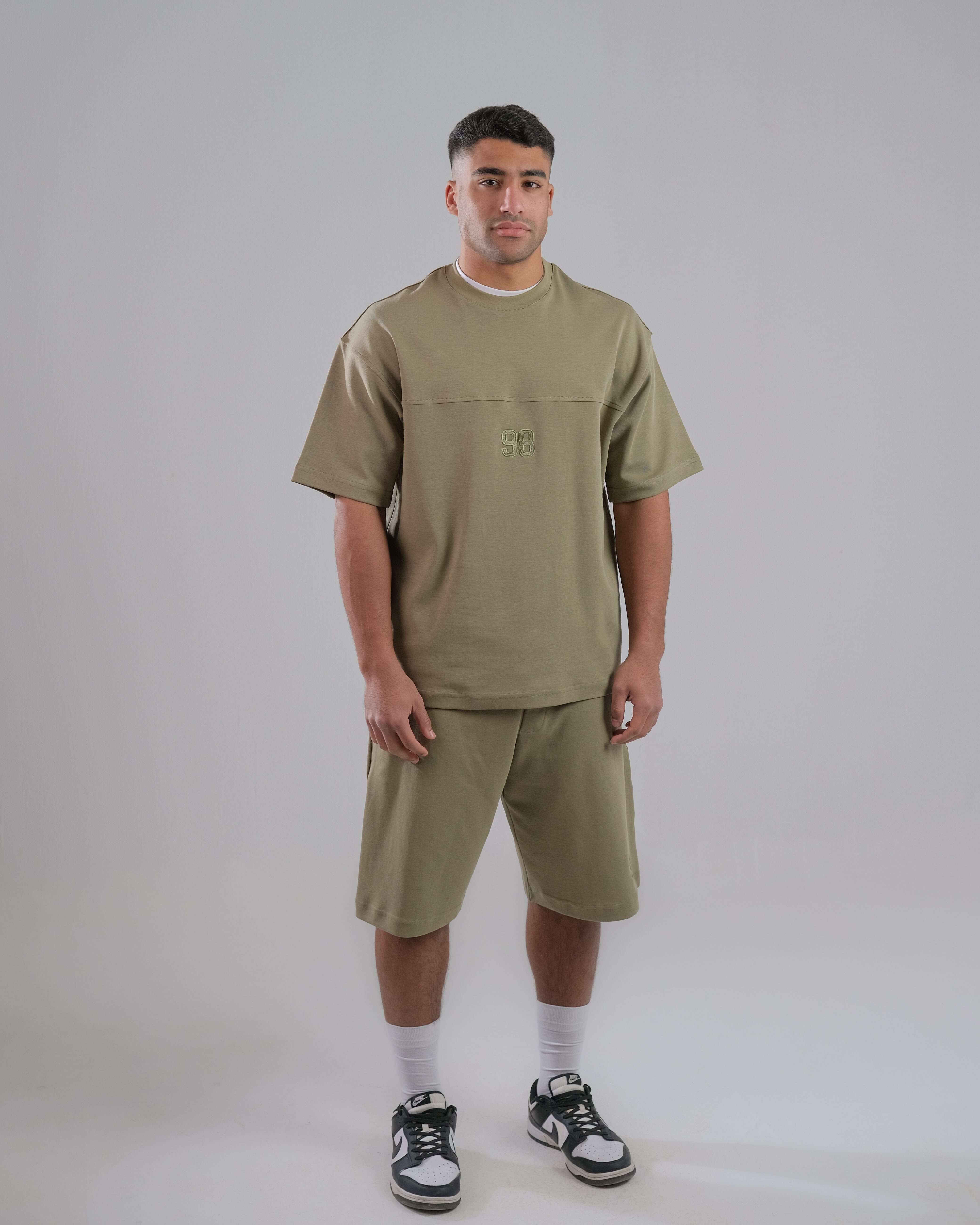 oversized Fit Tee And Short 98 OLIVE